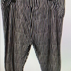 Black and White Striped Men's Pants